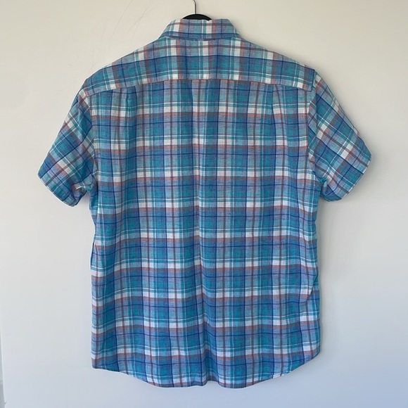 J. Crew Casual Short Sleeve Button Down Homespun Cotton Shirt Plaid Large - Picture 10 of 15